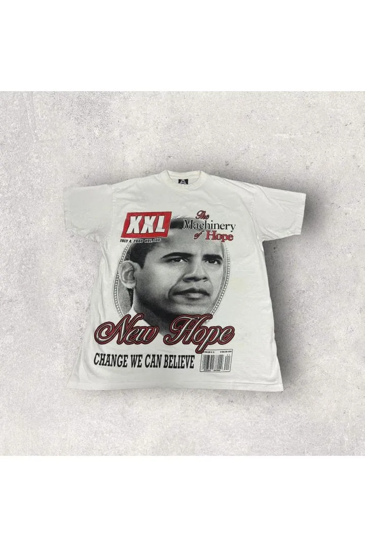 Vintage Atex XXL Magazine Barack Obama The Machinery of Hope Tee- XXL