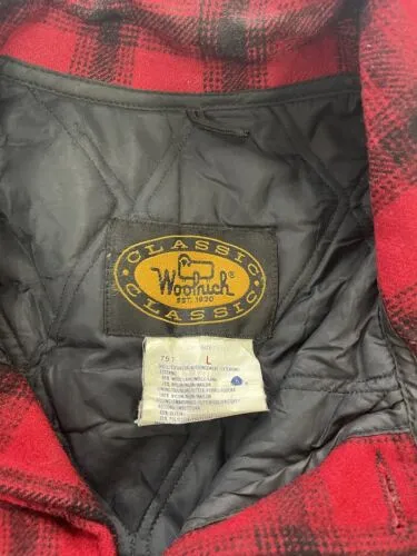 Vintage Woolrich Classic Wool Hunting Coat Jacket Size Large Plaid