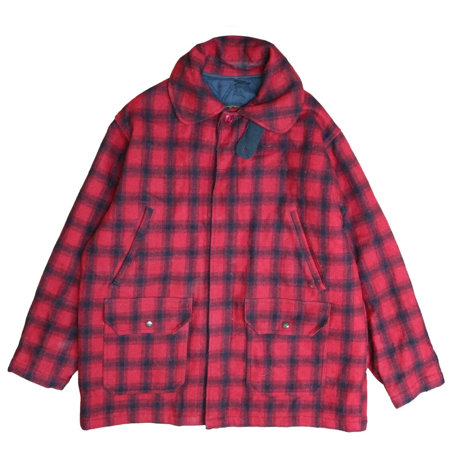 Vintage Woolrich Classic Wool Hunting Coat Jacket Size Large Plaid