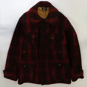 Vintage Woolrich Mackinaw Hunting Wool Coat Jacket Size 44 Plaid
