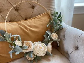 Wall Hoops - Natural Wood Sola Flowers and Greenery - Set of 3