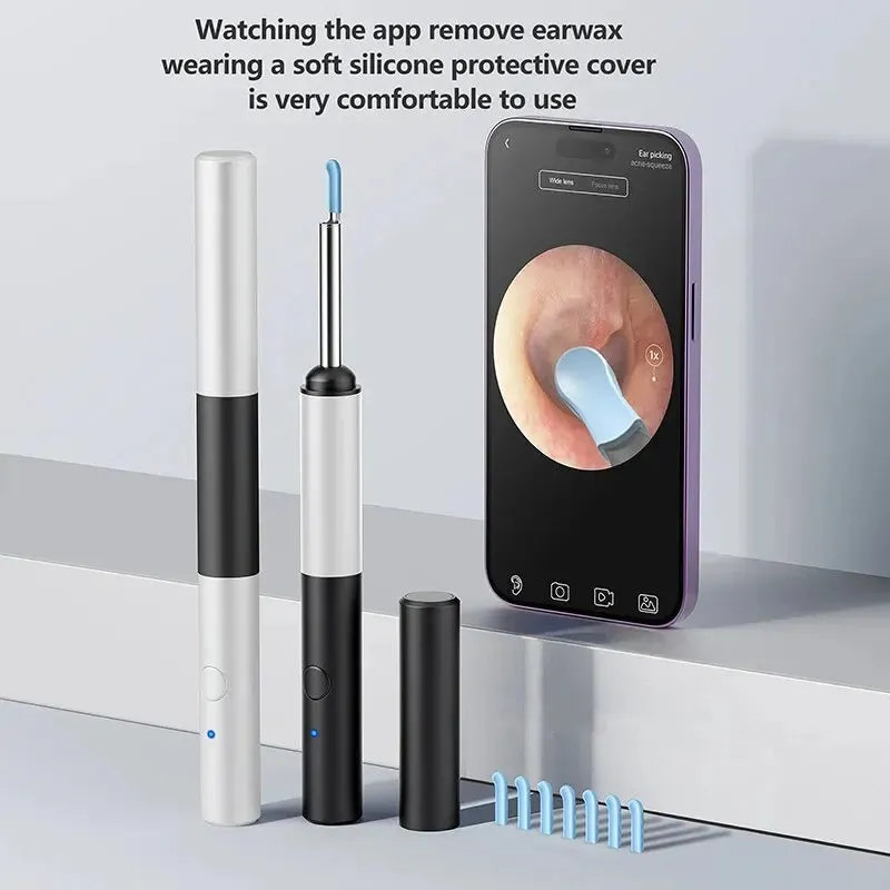 Wireless Otoscope 3.5mm Ultra-Thin WiFi Ear Scope Camera with Earwax