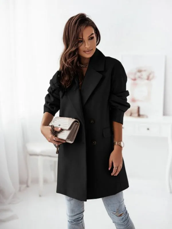 Women's Double-Breasted Wool Coat