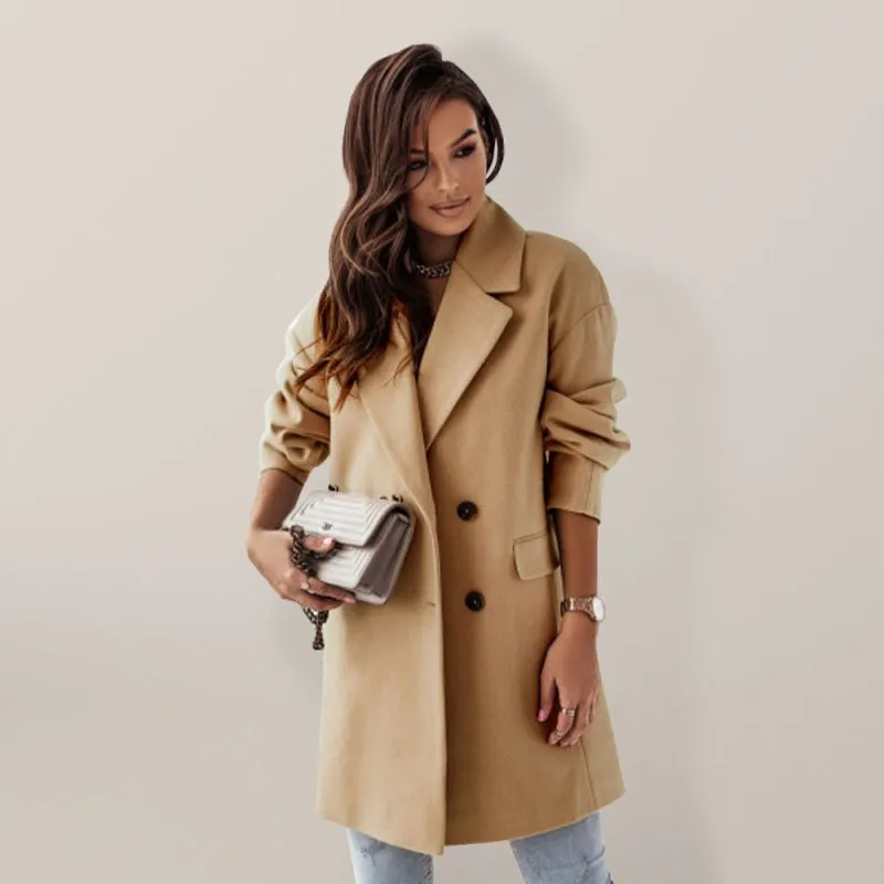 Women's Double-Breasted Wool Coat