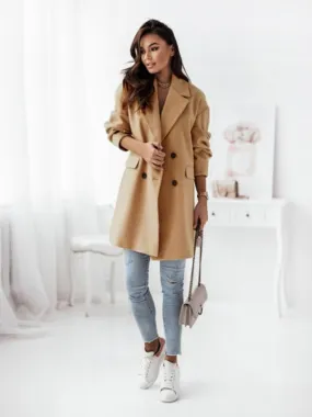 Women's Double-Breasted Wool Coat