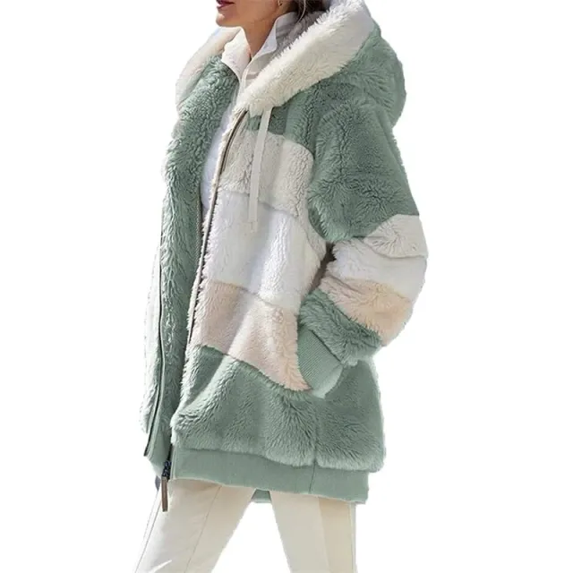 Women's fleece sweatshirt warm fuzzy zip up hoodie iciCosmetic™