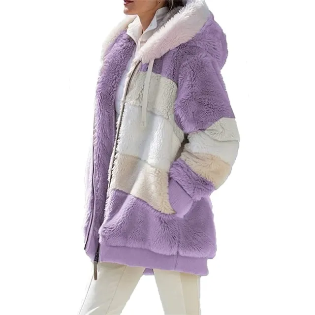 Women's fleece sweatshirt warm fuzzy zip up hoodie iciCosmetic™