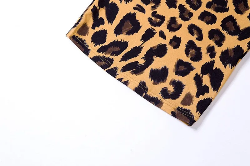 Womens Sexy Leopard Print Backless Dress SIZE S-L